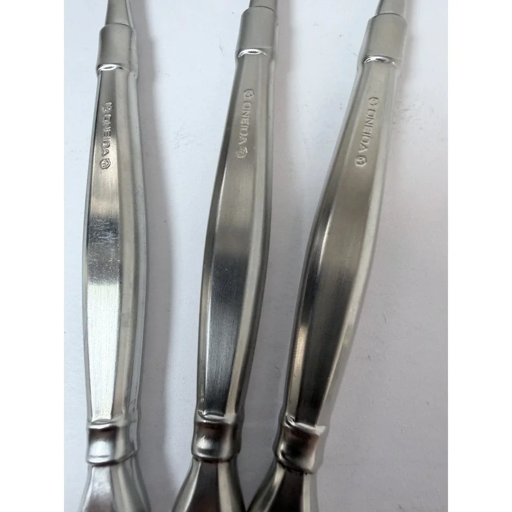 3 - Oneida ACT II / ACT 2 Satin Cube Mark Stainless Flatware 6 1/2